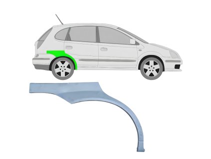 Lem%20zadni%CC%81ho%20blatni%CC%81ku%20na%20Nissan%20Almera%20Tino%202000 2006%20%20Prava%CC%81