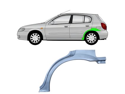 Lem%20zadni%CC%81ho%20blatni%CC%81ku%20na%20Nissan%20Almera%201999 2007%20%20Leva%CC%81