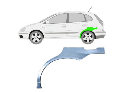 Lem%20zadni%CC%81ho%20blatni%CC%81ku%20na%20Nissan%20Almera%20Tino%202000 2006%20%20Leva%CC%81