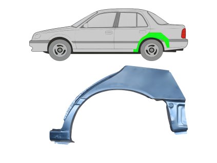 Lem%20zadni%CC%81ho%20blatni%CC%81ku%20na%20Nissan%20Sunny%20N14%201991 1994%20%20Leva%CC%81
