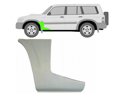 Opravny%CC%81%20plech%20pr%CC%8Cedni%CC%81ho%20blatni%CC%81ku%20spodni%CC%81%20c%CC%8Ca%CC%81st%20na%20Nissan%20Patrol%201997 2009%20%20Leva%CC%81