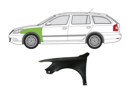 Balatník L Škoda Octavia 2 facelift vr 2008 12 dacars.cz