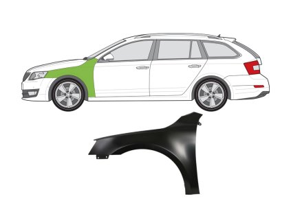 Balatník L Škoda Octavia 3 před facelift vr 2013 2017 dacars.cz