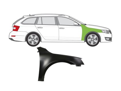 Balatník R Škoda Octavia 3 před facelift vr 2013 2017 dacars.cz