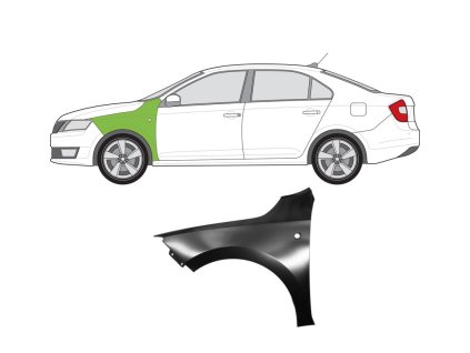 Blatník L Škoda Rapid 2012 2015 dacars.cz