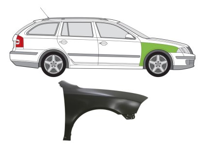 Balatník R Škoda Octavia 2 před facelift vr 2004 08 dacars.cz