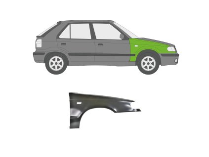 Pravý přední blatník Škoda Felicia 94 01 01