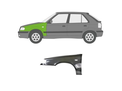 Levý přední blatník Škoda Felicia 94 01 01