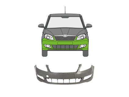 Přední nárazník Fabia 2 10 15 01