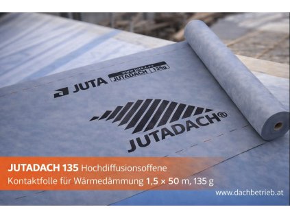 Jutadach 135 hochdiffusionsoffene Kontaktfolie für Wärmedämmung 1,5 × 50 m, 150 g