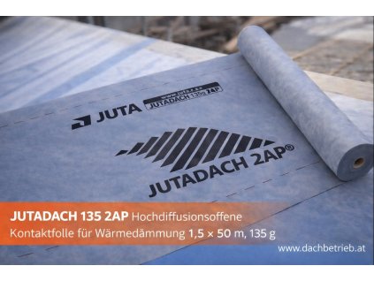 Jutadach 135 2AP hochdiffusionsoffene Kontaktfolie für Wärmedämmung 1,5 × 50 m, 135 g