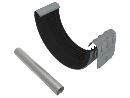 Rinnenverbinder_mit_Wulstverbinder halbrund NW 330mm farbbeschichtet