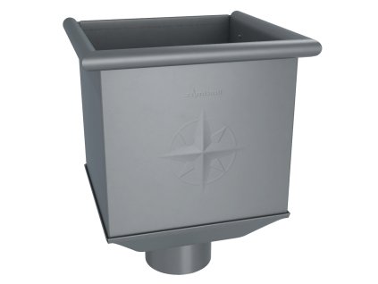 Wasserfangkasten quadratisch rund NW 100mm farbbeschichtet