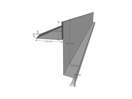 Ortgangblech mit Wasserfalz