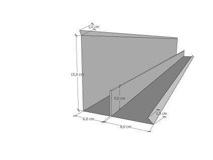 Wandanschlussblech mit Stehfalz