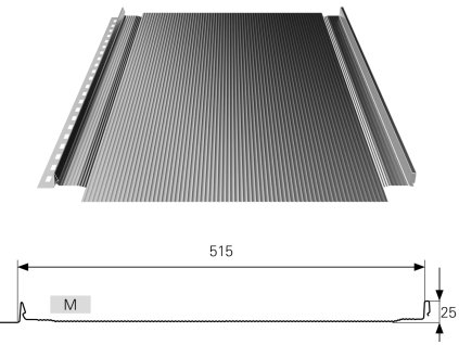 Stehfalzblech LAMBDA 2.0 Oberfläche MICRO RIB RAL