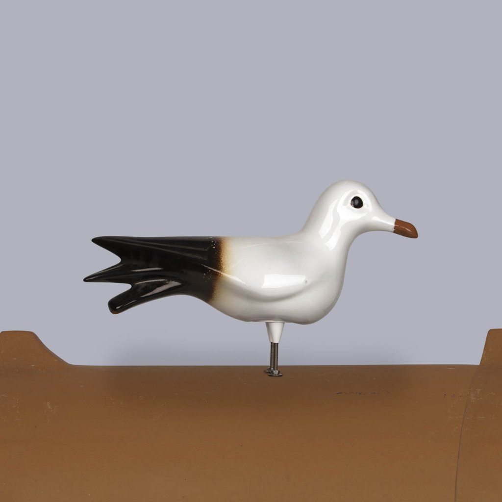 101405 Möwe 25cmL40cm WeißGlasiert