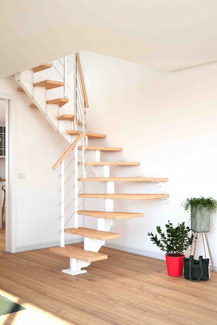 staircase hamburg oak w oiled half white design dolle a