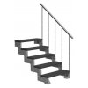 outdoor staircase dolle steel gardentop 5 treads trimax anthracite standard banister