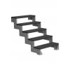 outdoor staircase dolle steel gardentop 5 treads trimax anthracite without banister