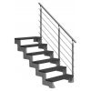 outdoor staircase dolle steel gardentop 6 treads trimax anthracite prova banister