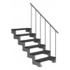 outdoor staircase dolle steel gardentop 6 treads trimax anthracite standard banister