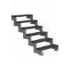 outdoor staircase dolle steel gardentop 6 treads trimax anthracite without banister 1