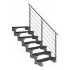 outdoor staircase dolle steel gardentop 7 treads trimax anthracite prova banister