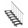 outdoor staircase dolle steel gardentop 7 treads trimax anthracite standard banister