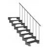 outdoor staircase dolle steel gardentop 8 treads trimax anthracite standard banister