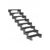 outdoor staircase dolle steel gardentop 8 treads trimax anthracite without banister