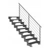 outdoor staircase dolle steel gardentop 9 treads trimax anthracite prova banister