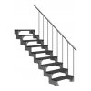 outdoor staircase dolle steel gardentop 9 treads trimax anthracite standard banister