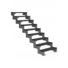 outdoor staircase dolle steel gardentop 9 treads trimax anthracite without banister