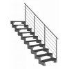 outdoor staircase dolle steel gardentop 10 treads trimax anthracite prova banister