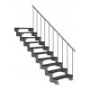 outdoor staircase dolle steel gardentop 10 treads trimax anthracite standard banister