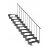 outdoor staircase dolle steel gardentop 11 treads trimax anthracite standard banister
