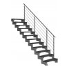 outdoor staircase dolle steel gardentop 12 treads trimax anthracite prova banister