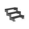outdoor staircase dolle steel gardentop 3 treads trimax anthracite without banister