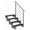 outdoor staircase dolle steel gardentop 4 treads trimax anthracite prova banister