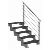 outdoor staircase dolle steel gardentop 5 treads trimax anthracite prova banister