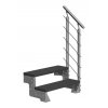 outdoor staircase dolle steel gardentop 2 treads trimax anthracite prova banister