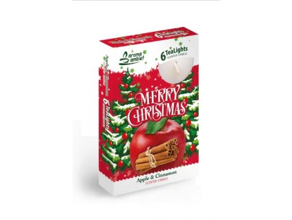 Čajová sviečka 6 ks vonná Christmas Apple Cinnamon