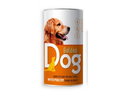 Golden dog konzerva pre psy Kuracia 1240g