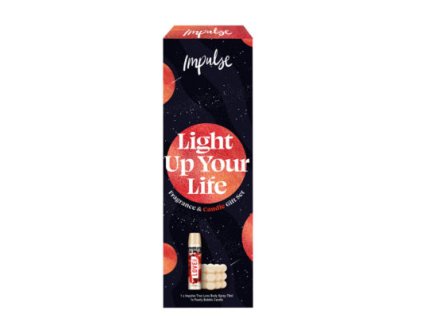 Impulse  set Light Up Your Life deodorant 75 ml + sviečka