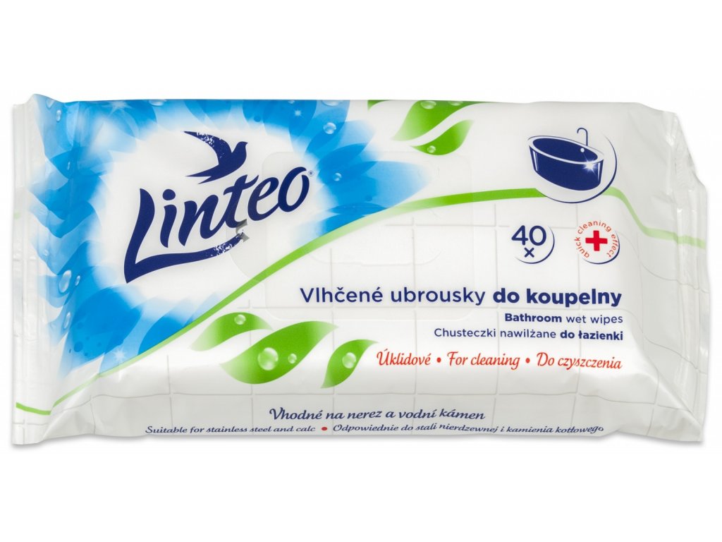 Linteo Satin vlhčené ubrousky koupelna 40 ks - Dadaplenky.cz