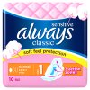 always classic sensitive normal hygienicke vlozky s kridelky 10 ks 48646