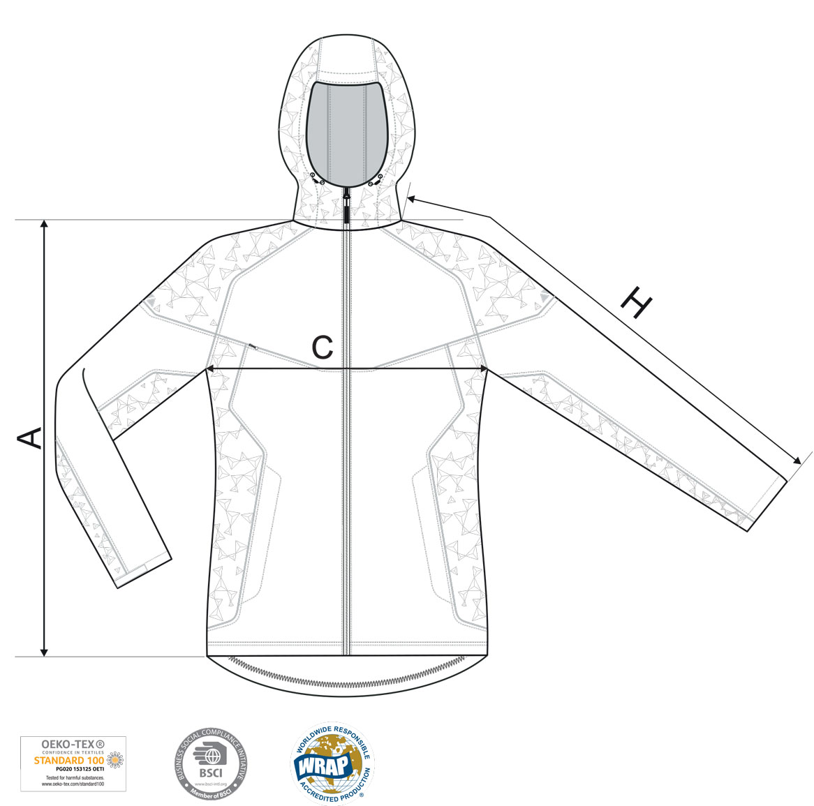 DADDIES-damska-softshell-s-jednou-packou-a-kapuci-VELIKOSTNI-TABULKA