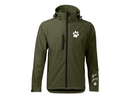 DADDIES PANSKA softshell bunda se jmeny psu predek khaki