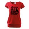 DAMSKE DADDIES triko Problem se psy CERVENA